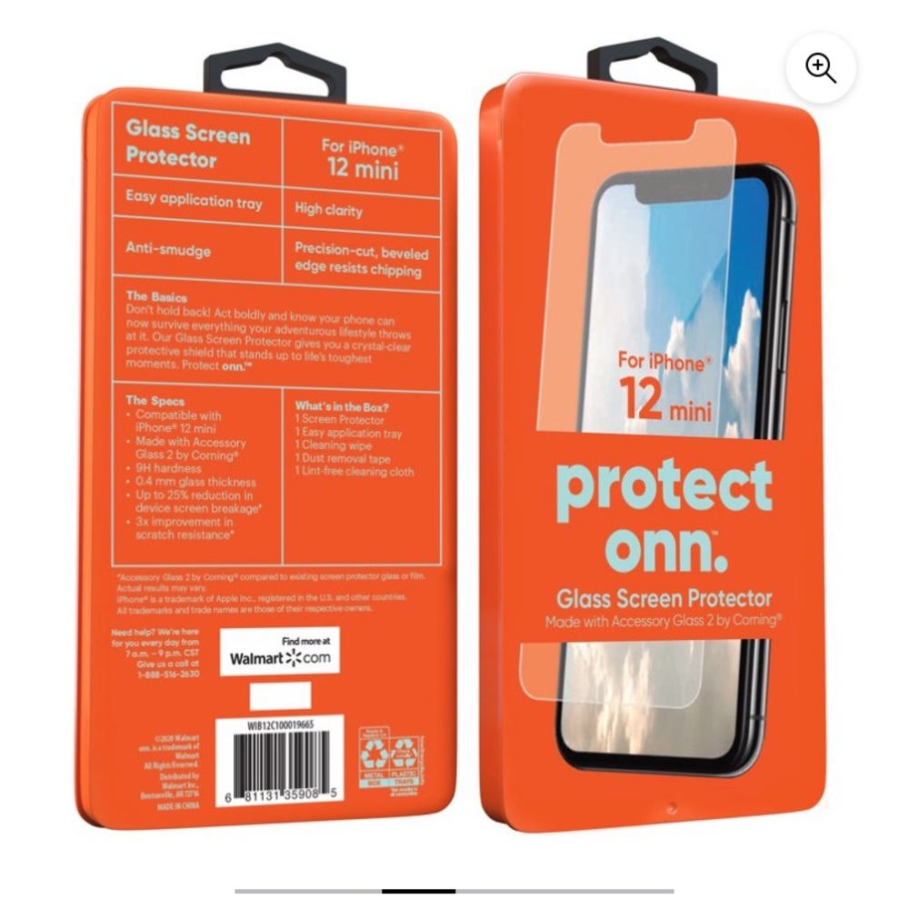 💜iPhone 12 Mini Clear Glass Screen Protector